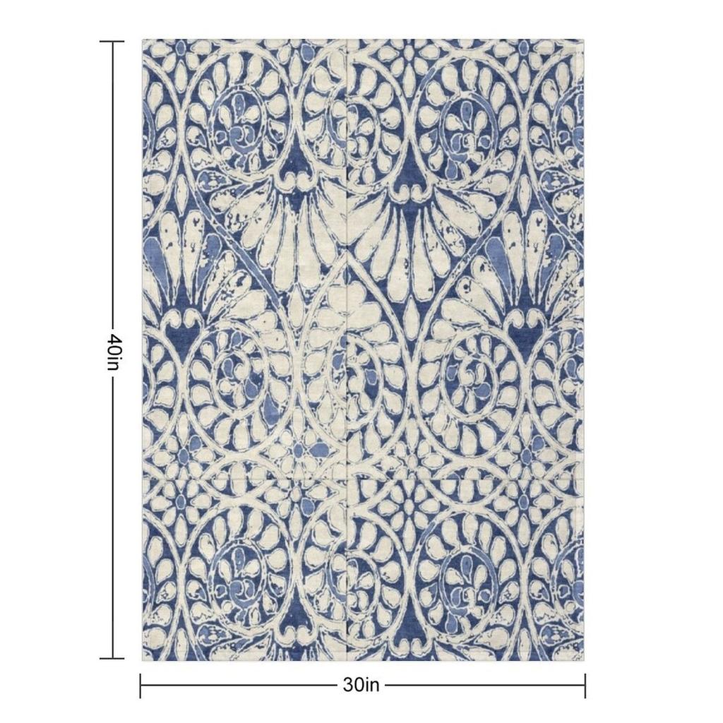 Motif Blue and White Pattern Throw Blanket Sofa Throw Decorative Sofa Warm for Winter for Sofa Blankets