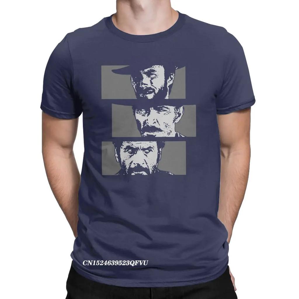 The Good The Bad and The Ugly T-Shirt Herren Premium Baumwolle Freizeit T-Shirts Clint Eastwood T-Shirt Harajuku Kleidung Sommer