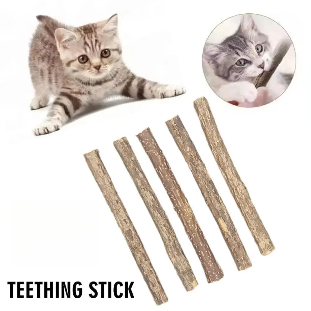 10Pcs Natural Catnip Pet Cat Molar Toothpaste Stick Cat Kitten Chew Toys  Pet Supplies Cat Snacks Sticks Healthy Pet Accessories