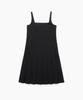 Tudument Pleated Long Dress Black
