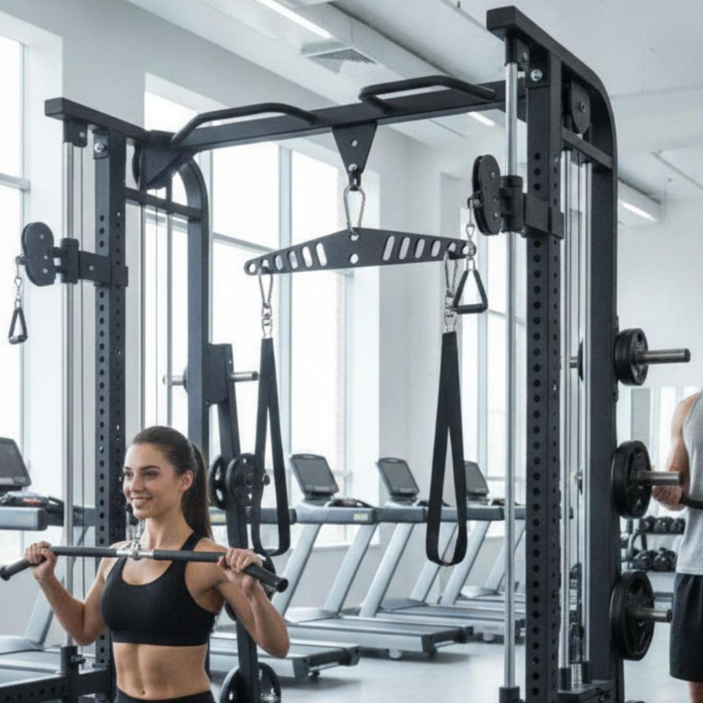 Straight Bar with Holes Portable Lat Pulldown Commercial-Grade