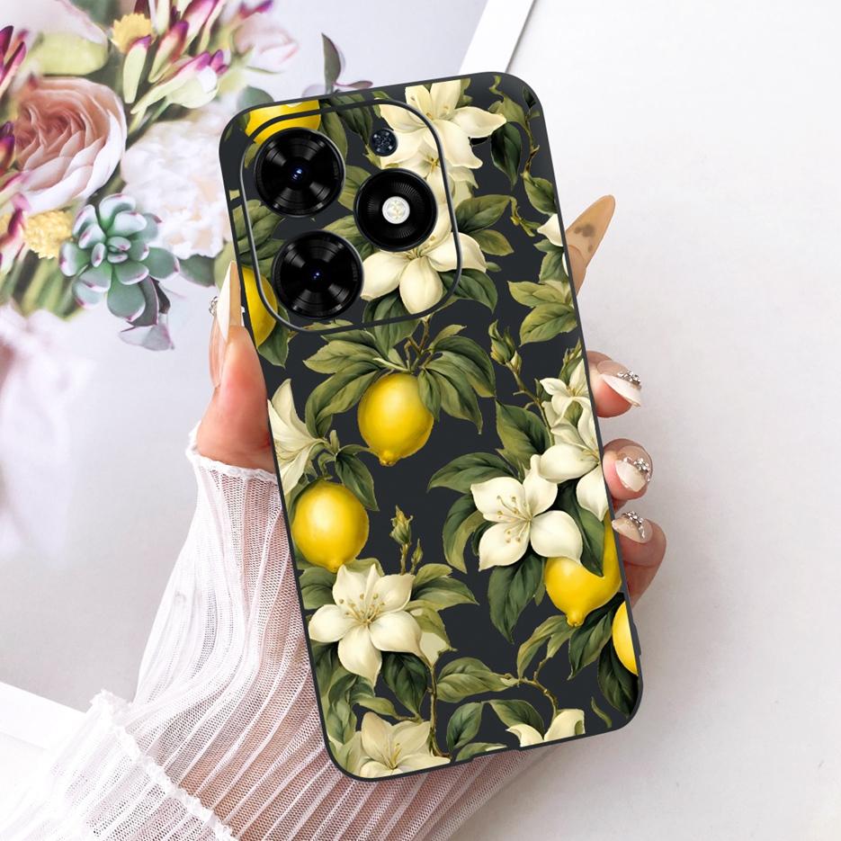 For Tecno Spark Go 2024 Case BG6 Beautiful Butterfly Tree Painted Cover Soft TPU Phone Case For Tecno Spark Go 2024 Fundas Coque