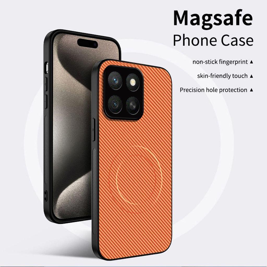 Carbon Fiber Texture TPU Phone Case for HONOR X7d 5G,X7d 4G Shockproof Soft Cover