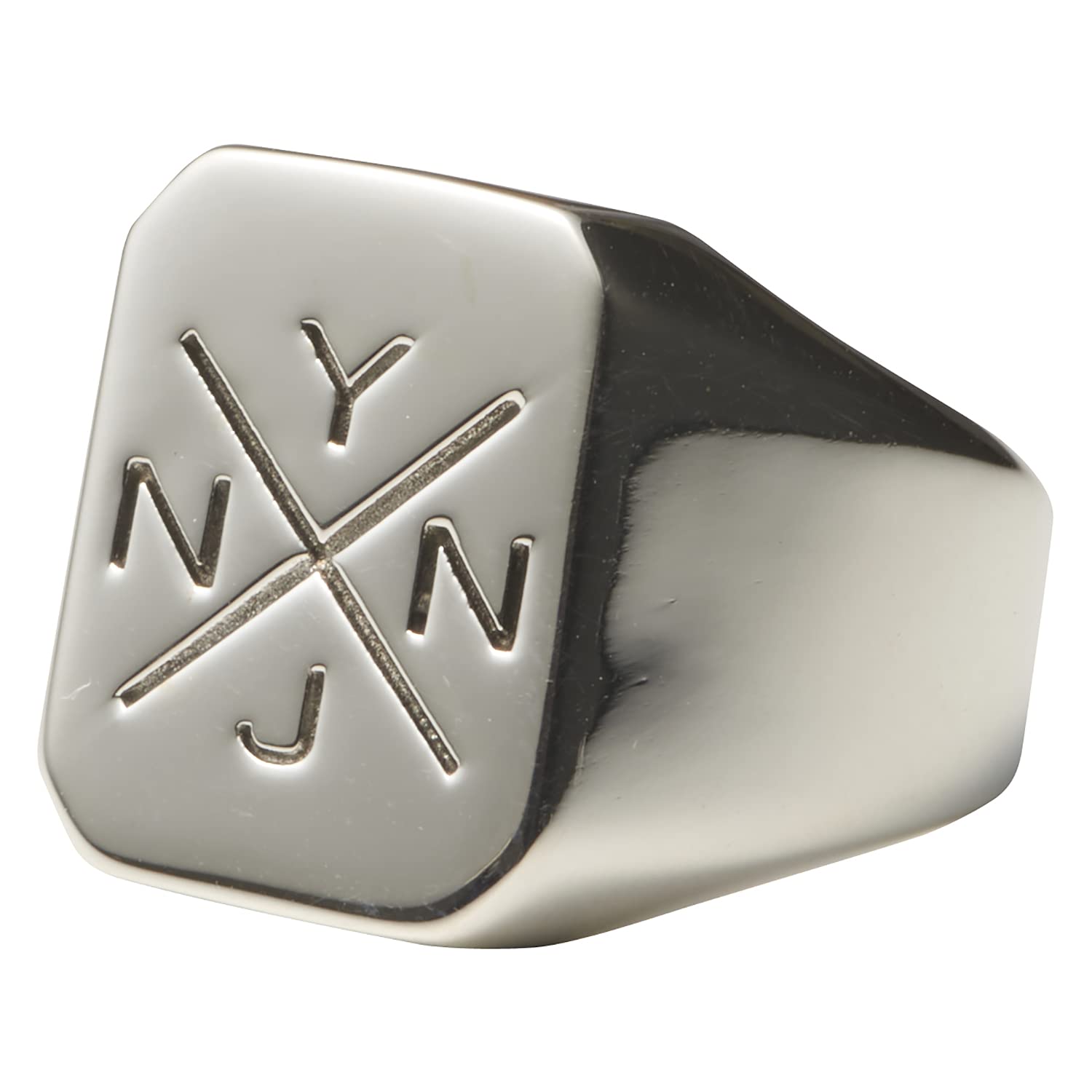 

NYNJ SIGNET SILVER RING 925 Silver Signet Ring Seal Stand Логотип бренду з гравіюванням [NYN-JEWELRY] для чоловіків (Ні. 15) срібний