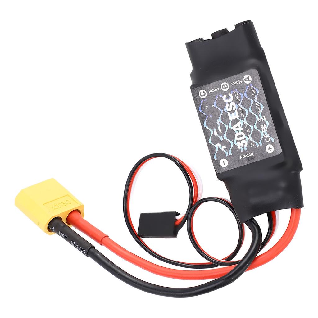 30A ESC Brushless Speed Controller with XT60 3.5mm Plugs for RC Fixed Wing Aircraft Quadcopter