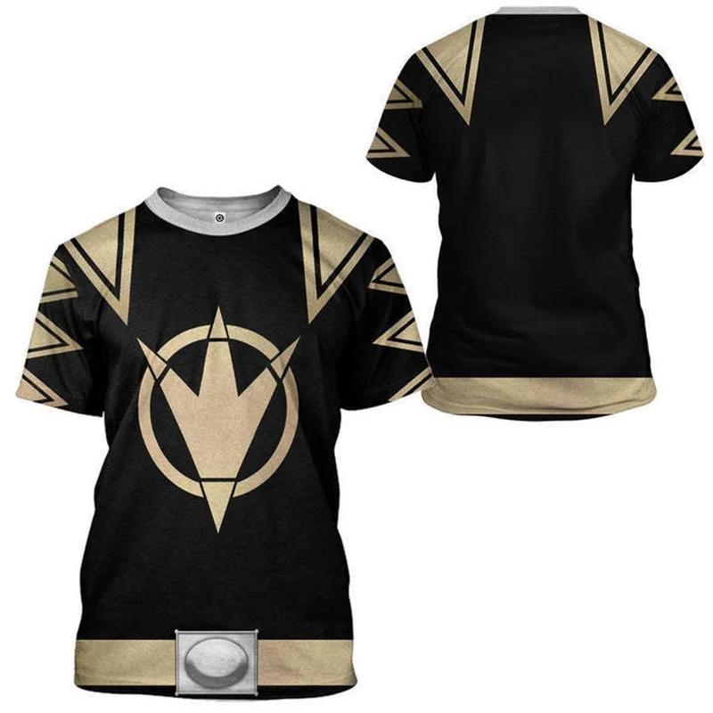 Anime Peripherie Dinosaurier Team Außergewöhnliches Marine Team 3D Gedrucktes Sommer Bequemes Lässiges Kurzarm Herren Damen T-Shirt