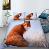 Quilt Cover, Pillowcase Two Or Three-Piece Set, Polyester Fox 3D Digital Printing