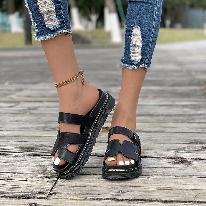 Platform Women'S Summer Sandals Solid Color Fashion Casual Beach Women'S Sandals