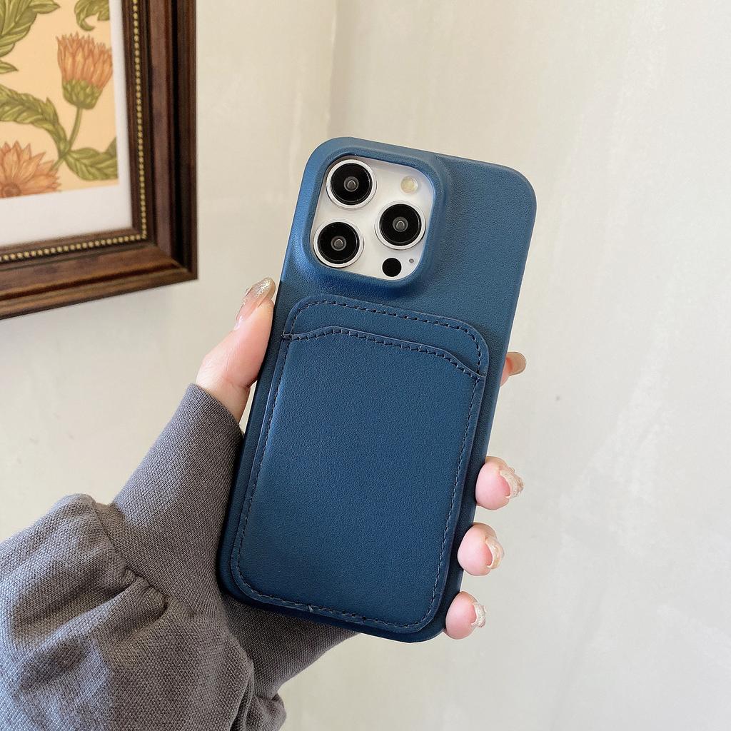 Vertical Cards Solt Leather Wallet Case For Iphone 15 Pro Max 14 Plus 13 12 Mini 11 XR X XS SE2025 7 8 Skin Feeling Bag Cover