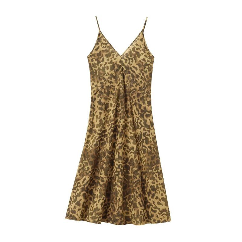 Fashion Style 2024 Summer New Women's Clothing Elegant Camisole Print Midi Skirt Long Dress 2183070