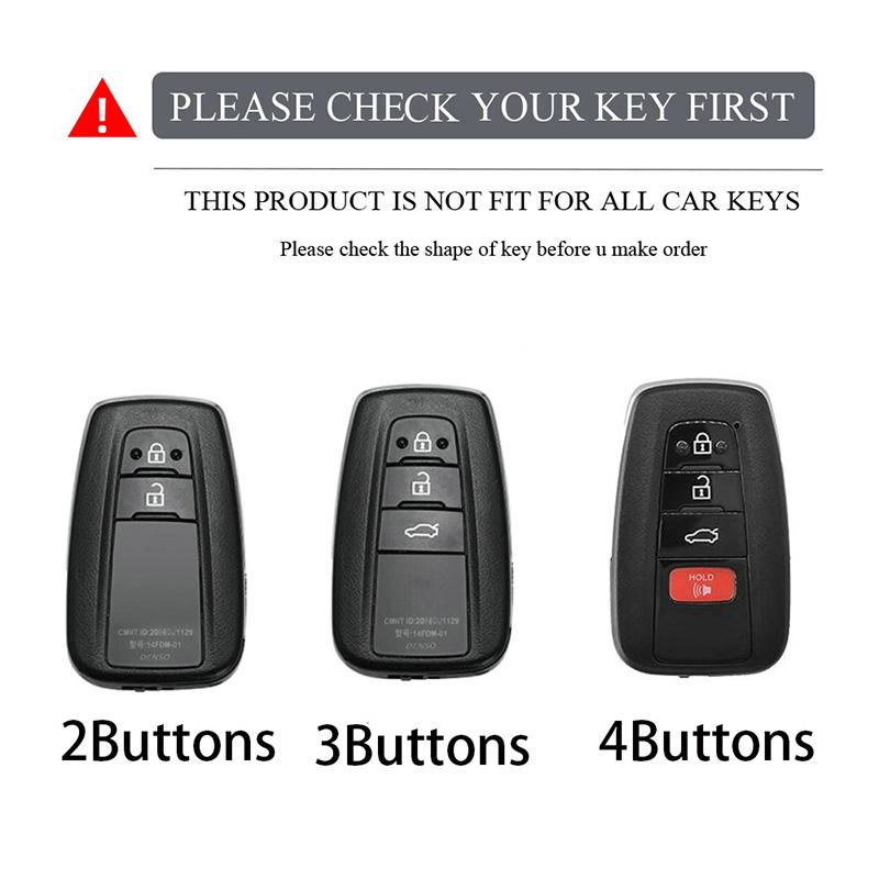 Car Key Case Cover Shell Fob For Toyota Chr Camry Corolla Rav4 Highlander C-Hr Prius Land Cruiser Prado Keychain Accessories