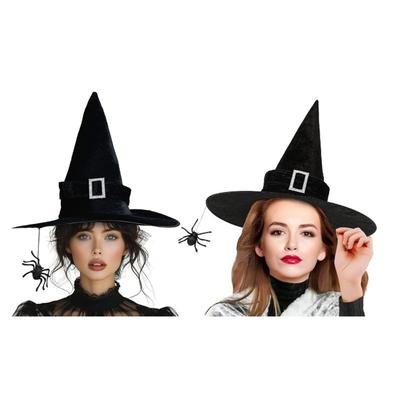 Hexenhut Anhänger Halloween Spinnen Hut Widget Persönlichkeit Hut Dekoration für Halloween Cosplay