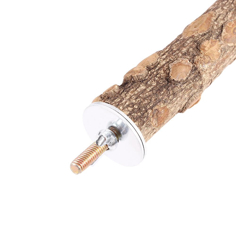 Finches Wooden Natural Conure Bird Perch Parrot Toy Chewing Stick Wood Stand