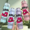 1PC Saddle Up Cowgirls Hat 750ml Color Plastic Sports Water Bottle Leakproof Flip Straw Lid Suitable for Sports Office Home Use