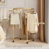Rotatable Clothes Rack with Wheels, Multi-functional Wardrobe and Outdoor Display/Drying Rack