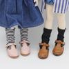 1:6 Scale BJD Doll Shoes,  A Pair of Ankle-Strap Shoes, CowhideFlat Shoes for 12 inch  Blythe Doll Accessories