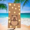 Serviette de plage Capybara Étoile - Microfibre Super Absorbante Séchage Rapide, Couverture Douce Sans Sable pour Pique-nique Ambiance d'Été