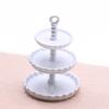 Mini Cake Stand For Dollhouses Simulation 3 Tiers Metal Design Lightweight Yet Stable Role Play Essential
