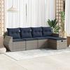 VidaXL Garden Furniture Set 5 Pcs with Grey Cushions Braided Resin 3325567
