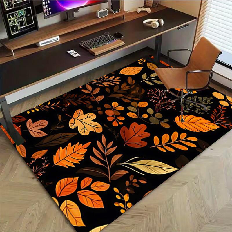 1PC Autumn Leaves Extra Large Non Slip Floor carpet, Office, family, bedroom, Studio Large Area Rug Indoor Rugs, Vibrant Colors
