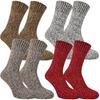 Women's High Alpaca Wool Socks Set of 4 Pack 35-38