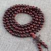 Golden Sandalwood Buddhist Prayer Beads Bracelet - 108 Beads, Wooden Wenwan Ornaments for Men, Women, Couples