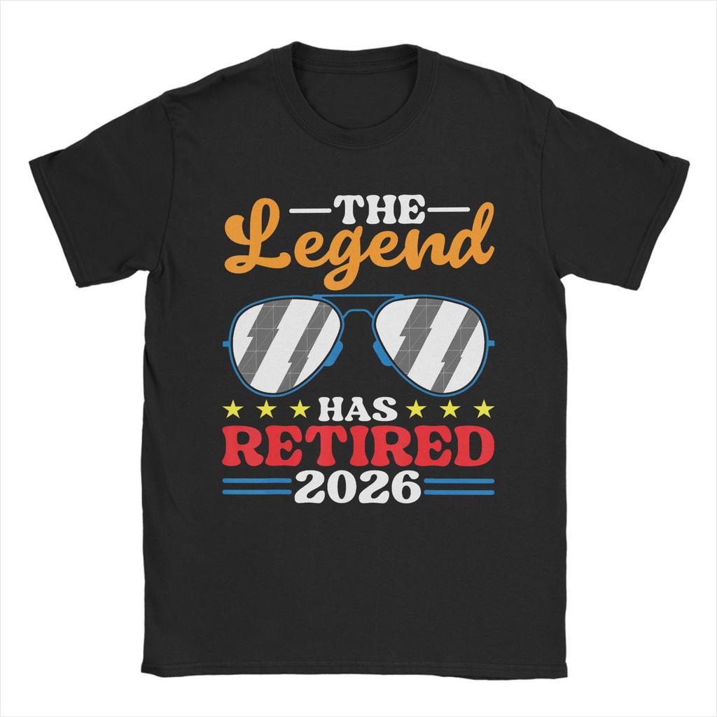The Legend Has Retired Since  T Shirt Beach  Cotton T Shirts For Male Novelty Pattern Tshirt Short Sleeve Classic Top Tees