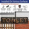 2D Flat - Vintage Aluminum Decorative Sign for The Bathroom, Restroom, or Powder Room, Measuring 15.7×3.94inch, Perfect for Hotels and Pubs