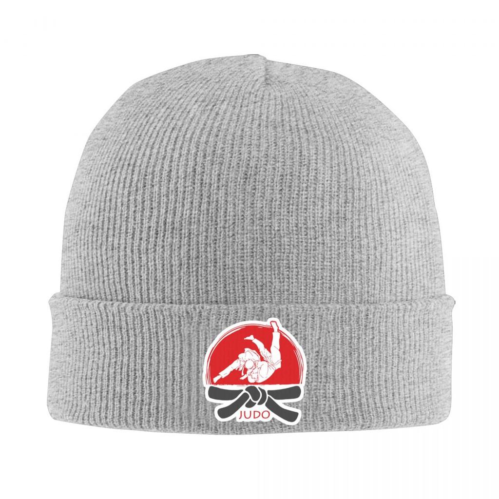 Judo Logo Warm Knitted Cap Fashion Bonnet Hat Autumn Winter Outdoor Beanies Hats for Men Women Adult