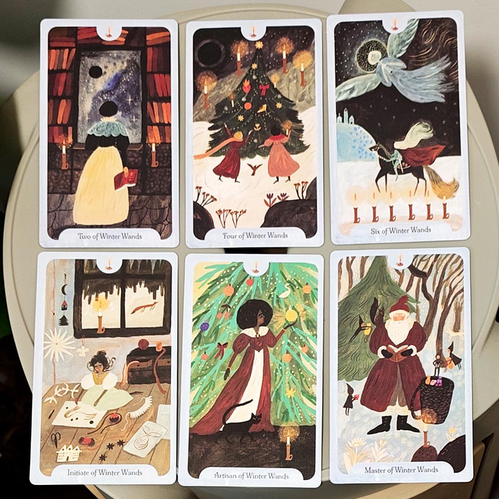 Jahreszeiten der Hexe: Winter Tarot Deck 12*7cm, Eine Reise durch Jul und Imbolc 78 Karten Gedruckt auf doppelt geprägtem Karton