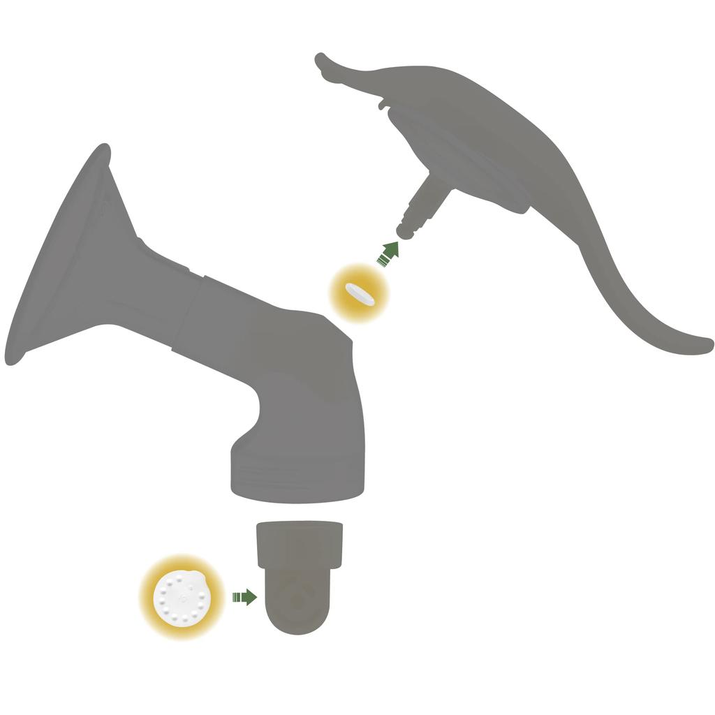 Maymom Replacement Breast Pump Parts for Medela Harmony Manual Breast Pump, Includes 4 O-Rings and 2 White Membranes, Non-Genuine