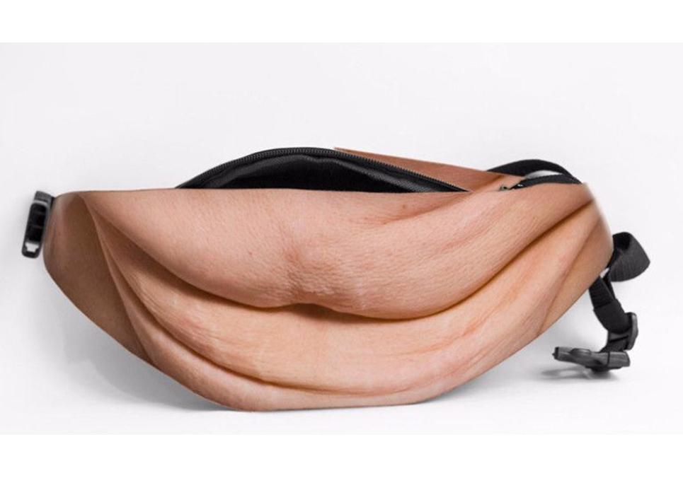 Bolsa de cintura de couro artificial Beer Barriga - Bolsa de moedas antiassédio
