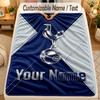 Flannel BlanketTottenham Hotspur FC Custom Name Text Personalized Soft Warm Throw Blanket Home Decor Gift