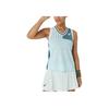 Asics Logo Print Color Block V-Neck Tank Top Women Tops Blue 2042A277-405