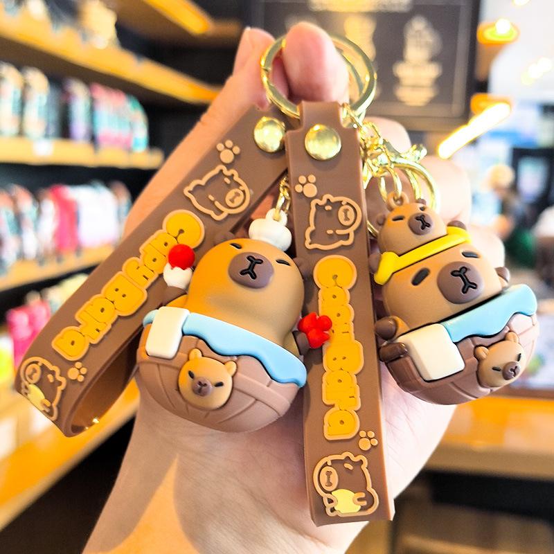 13th Generation Duckling Capibara Keychain Doll Machine Cute Dolphin International Children's Day Loong Boat Festival