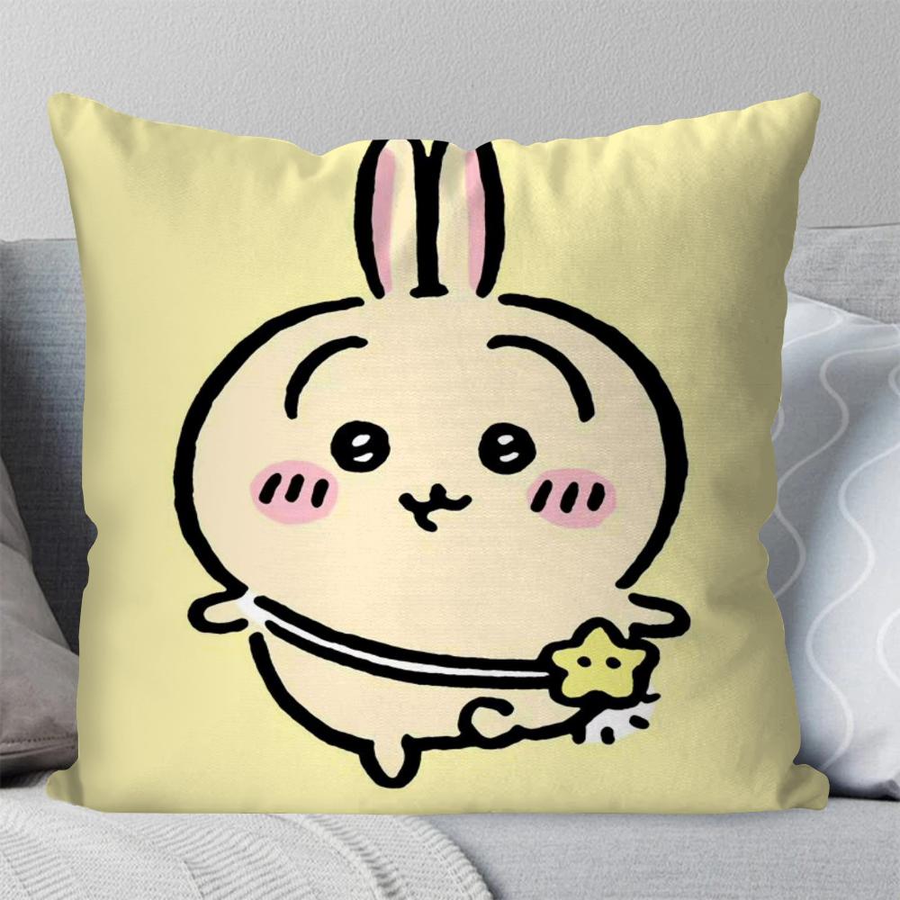 Cartoon Animation C-chiikawa Pillow Case Square Pillow Bedroom Sofa LeisureComfort Cushion Car Living Room Home Decoration 40X40