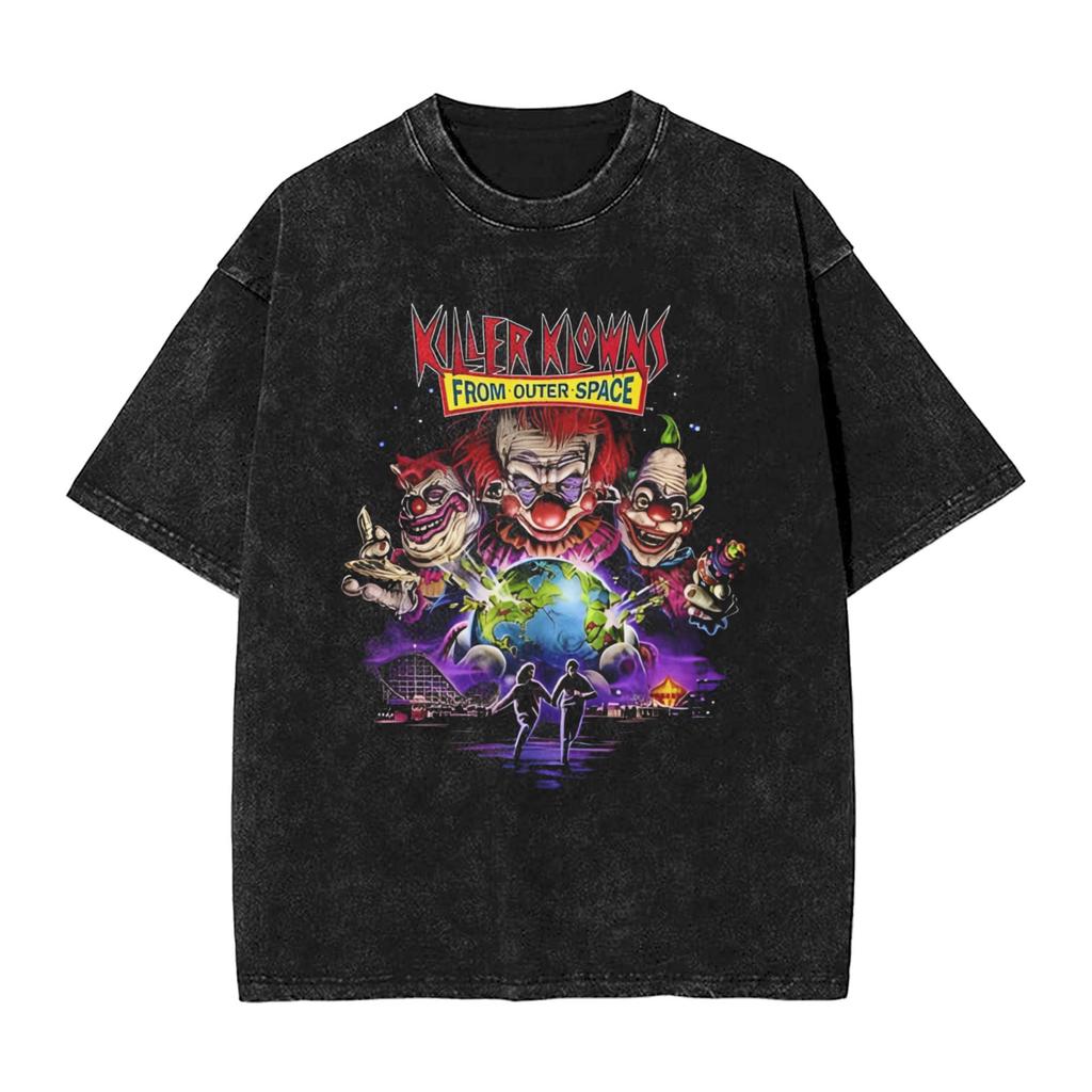 Killer Klowns From Outer Space Harajuku T-Shirts Short Sleeve Street Style Tshirt Summer Cotton O Neck Oversized Top