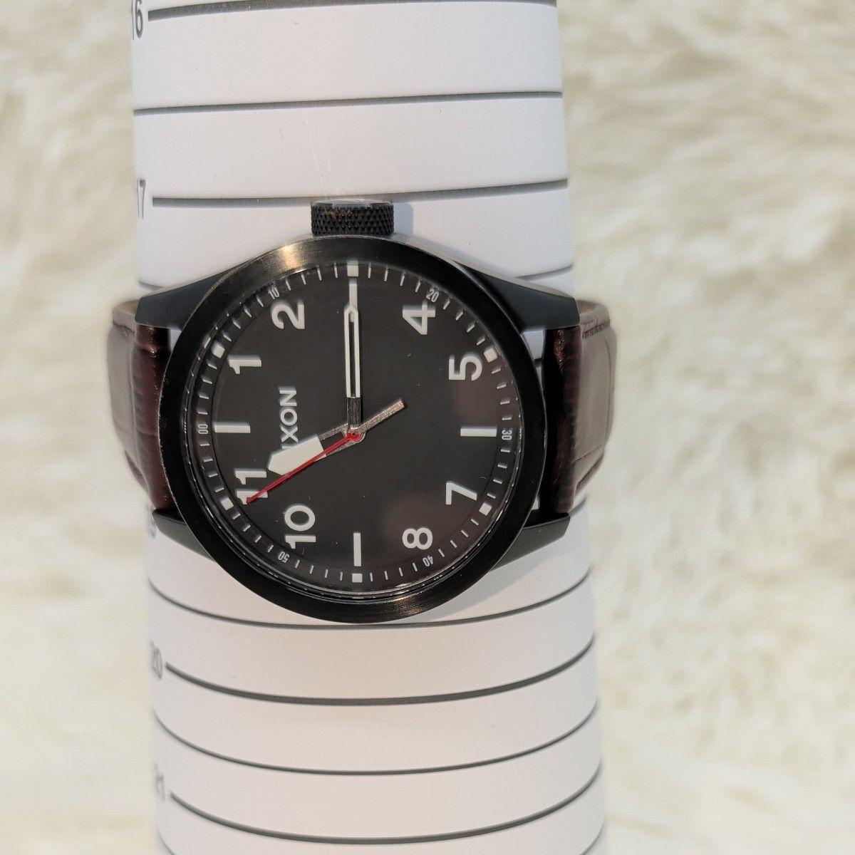 Used New Price NIXON NIXON THE MELLOR Men s Watch Black Dial Brown Leather
