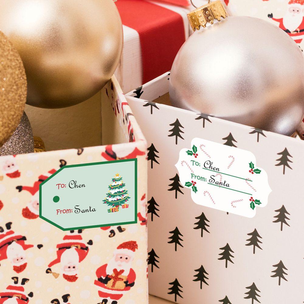 Candy Tag Self Adhesive Sealing Merry Christmas Xmas Ornament Package Label Gift Paper Sticker