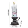 Glitter Snow Globe Candle Battery LED, Flameless with Sparkle Effect & Timer, Christmas Night Light Holiday Gift