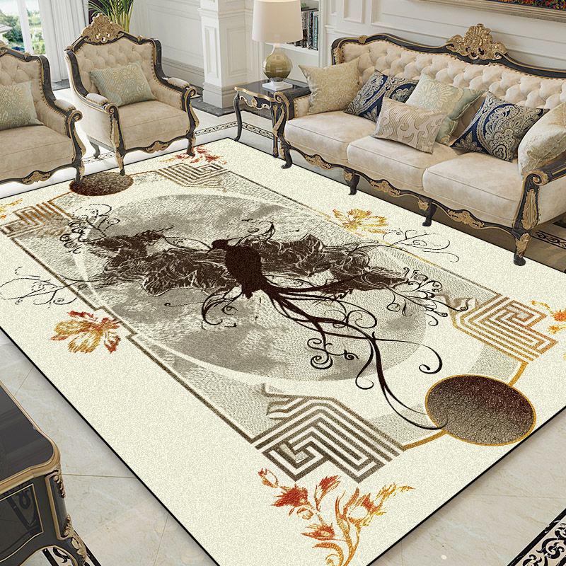 Living Room Decoration Luxury Carpets European Style Abstract Rugs Home Sofa Area Anti-slip Mat Bedroom Cloakroom Corridor Rug