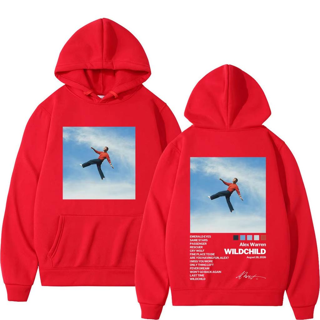Alex Warren New Album Wild Child 2026 Tour Merch Hoodie Men Women Fashion Streetwear Vintage Printed Sweatshirt