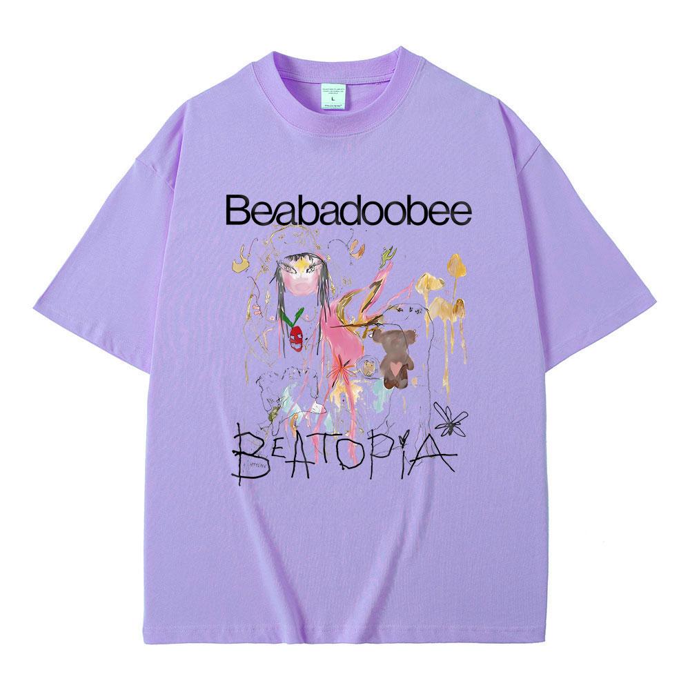 Beabadoobee Beatopia Albumtrykk T-skjorte Herre Dame Mote Oversized Streetwear Mann Sommer Casual Ren Bomull Kortermet