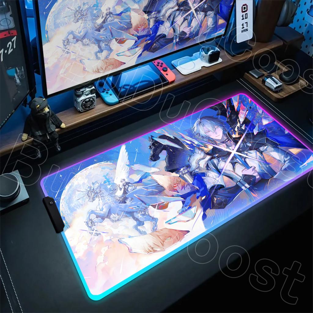 HD Print Honkai Star Rail Phainon Mydei Anaxa Computer Mouse Pad RGB Mousepad Office Game Keyboard Desk Mats Xxl Large Mause Pad