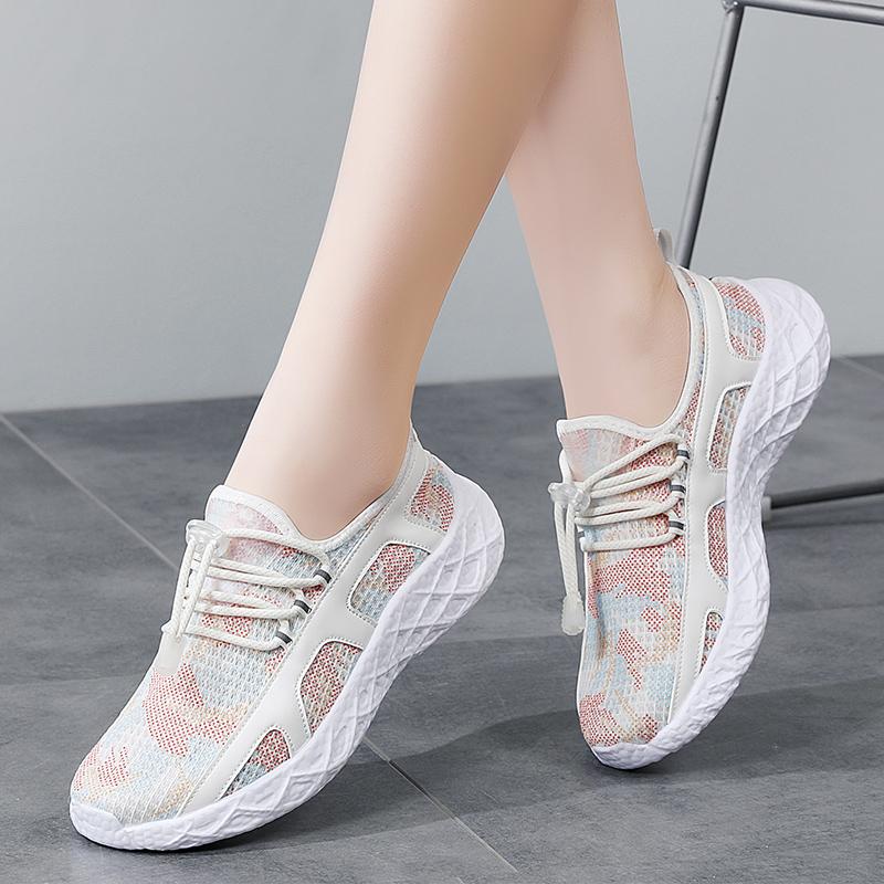 Fashion Ladies Chunky Sneakers 2025 Breathable Women Sneakers Platform Flat Shoes Casual Trainers Stylish Comfortable Student Girl Pink