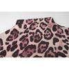 Women's Printed Round Neck Long Sleeve Sexy Spice Club Fashion Senior Leopard Print Sheath Dress