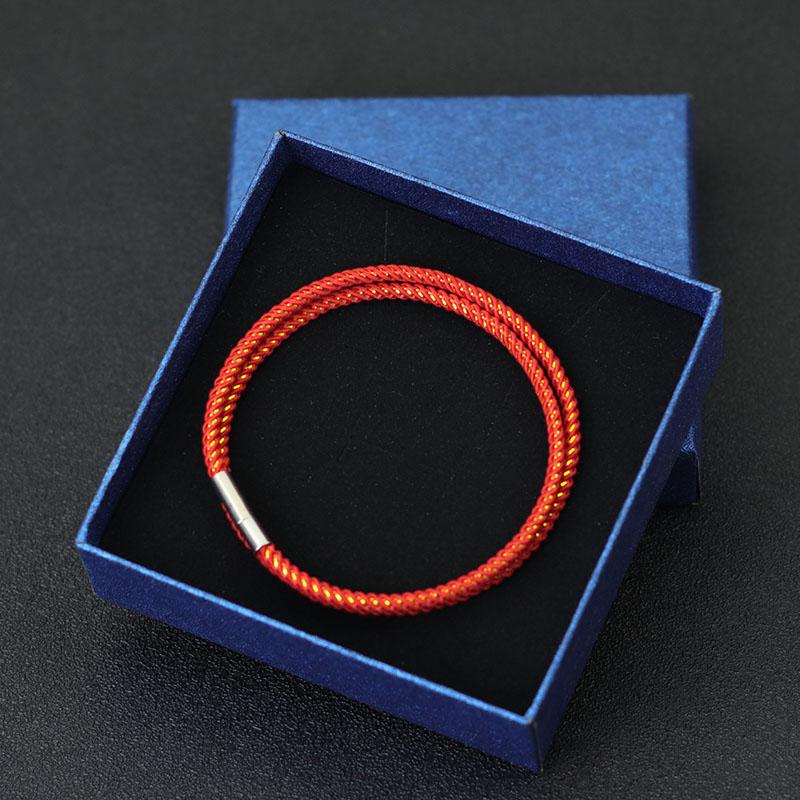 Simple Style Rope Bracelet Unisex Stainless Steel Braslet Lucky Red Braclet Gift For Lovers Fabric Brazalete Pulsera Joias