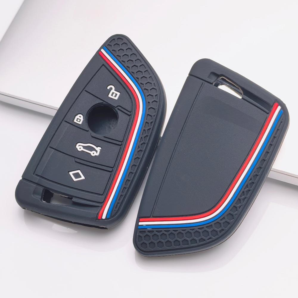 Key Case Cover for BMW X1 X2 X3 X4 X5 X6 X7 F10 Anti-Scratch Surface Shockproof Structure Soft Grip Texture Easy Install Design Car Remote Accessory