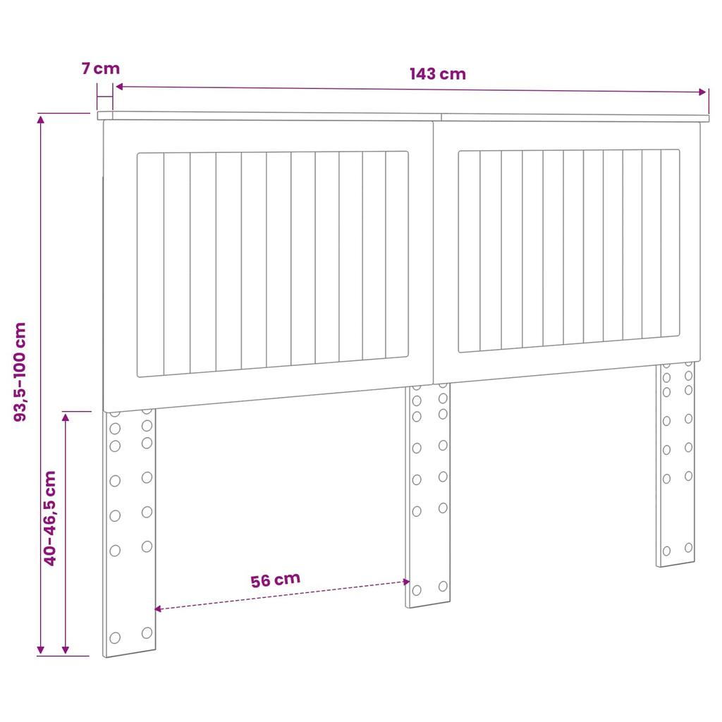 Headboard with Glossy White Headboard 140 cm Particleboard