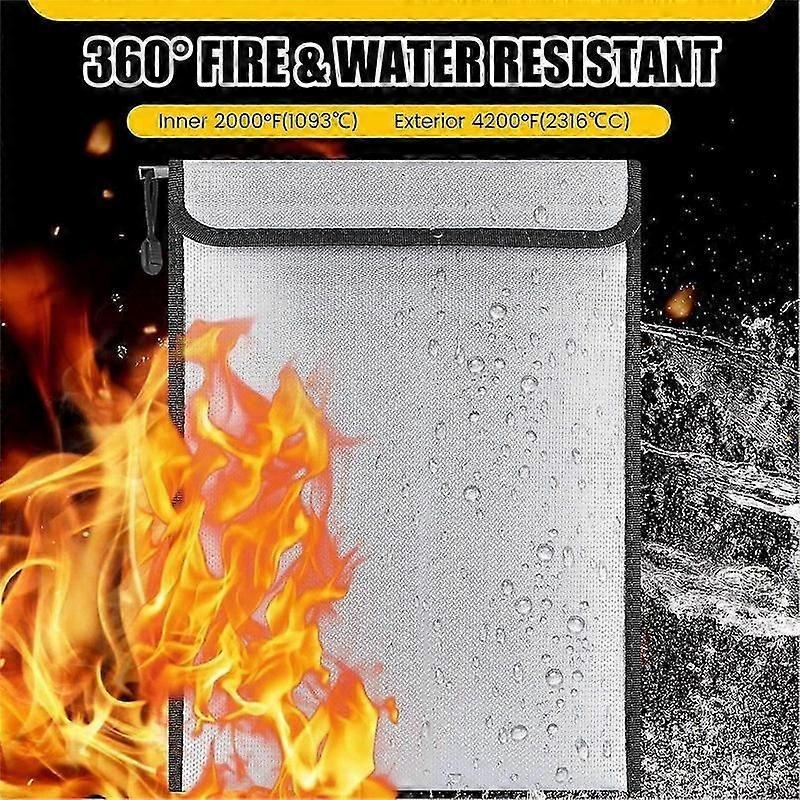 document storage bag fireproof 15x11 3 pack